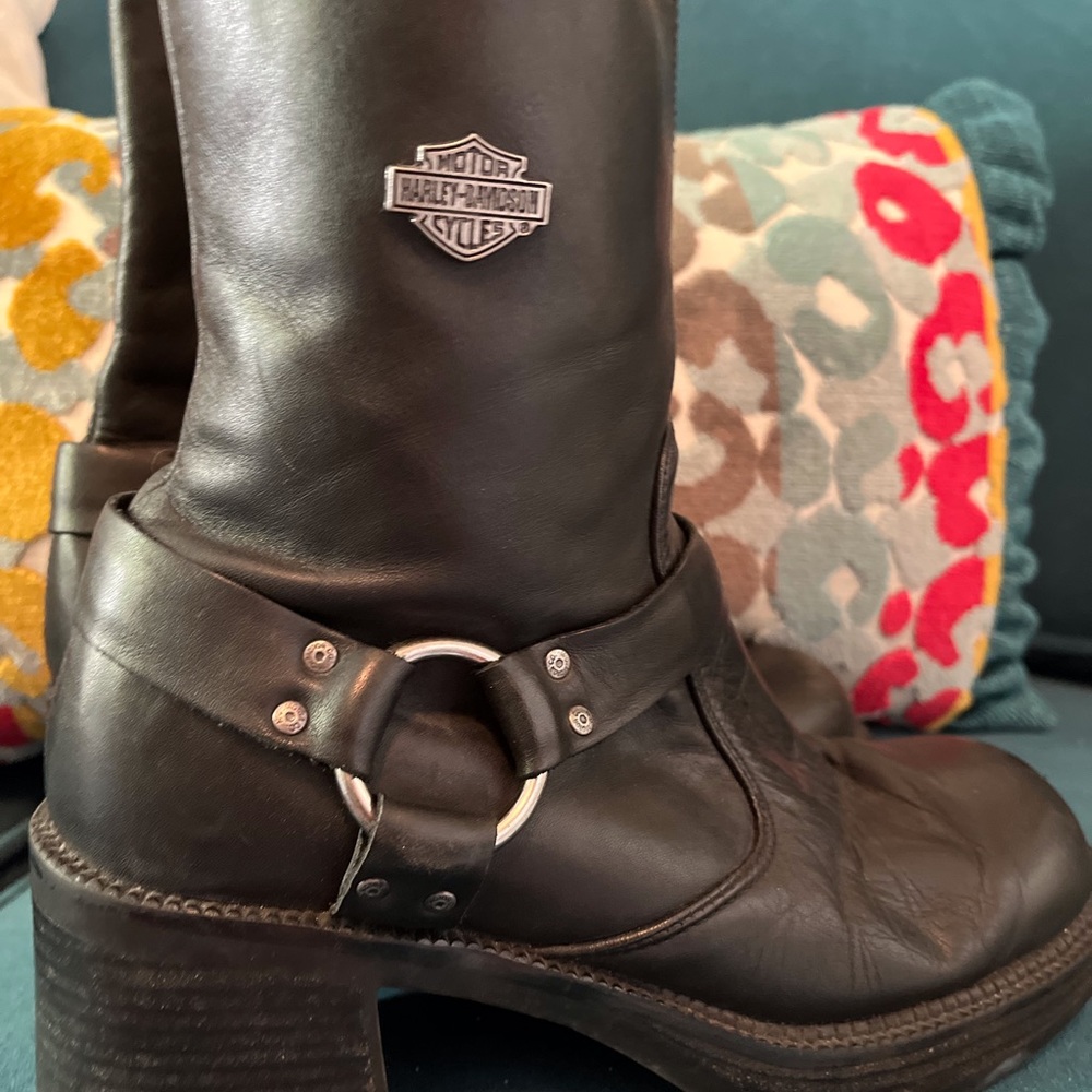 Harley Davidson riding boots.